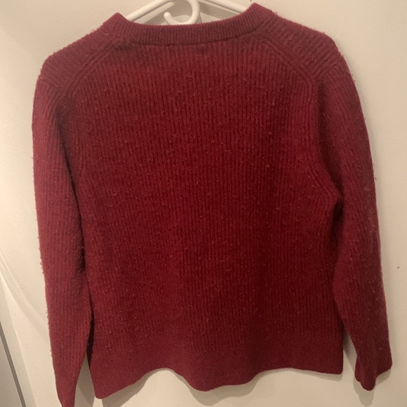 Gorgeous Banana Republic Red Italian Wool Crewneck Sweater SZ Large - Picture 4 of 4